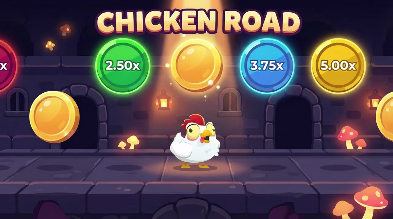 Chicken Road gameplay med høj multiplikator